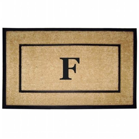 NEDIA HOME Nedia Home 18103F 30 x 48 in. Coir & Rubber Frame Mat  Monogrammed F 18103F